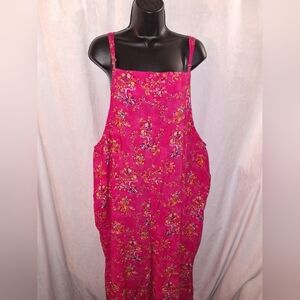 Floral Pink Sleeveless Jumpsuit